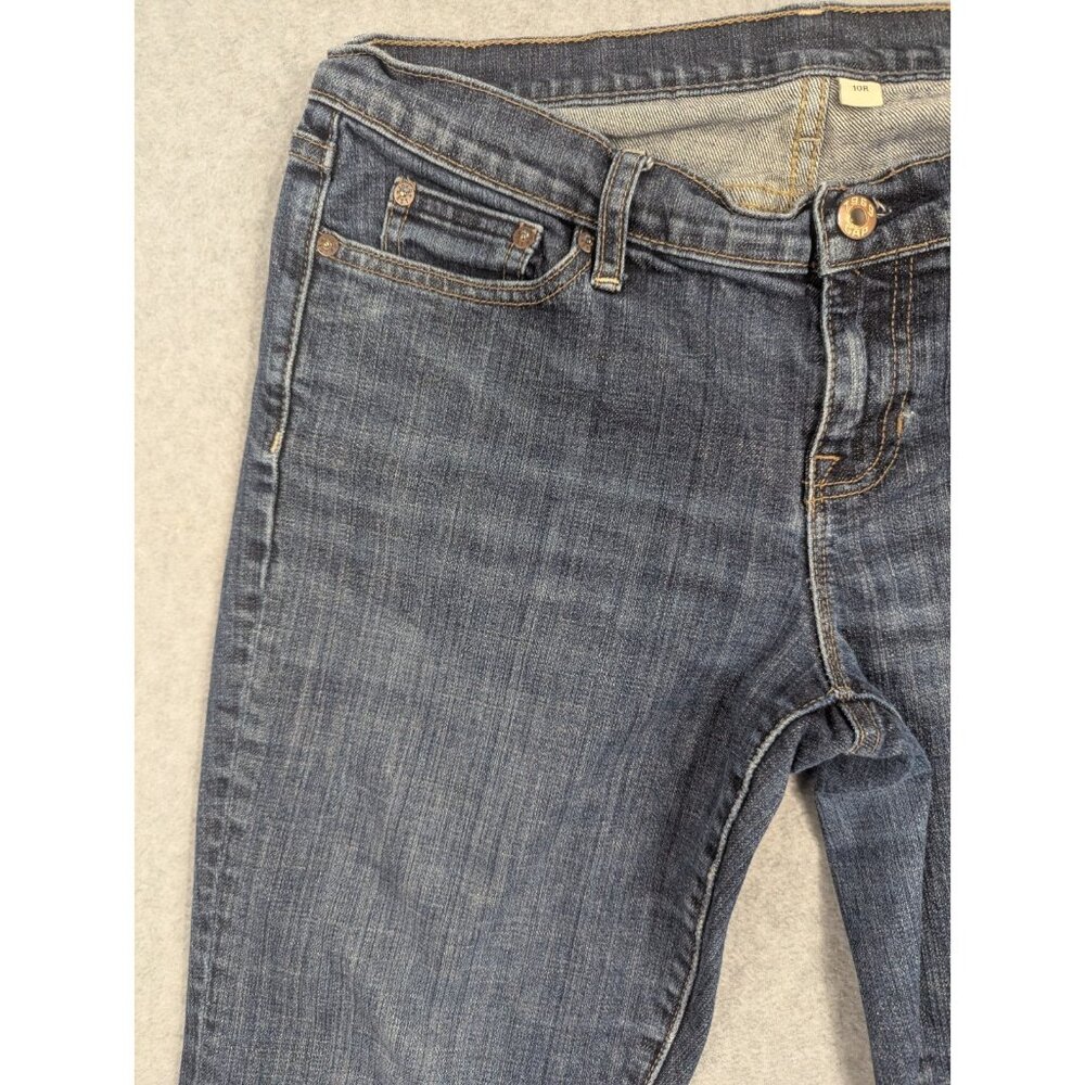 Gap Jeans Womens Size 10 Blue Classic Straight Leg Stretch Low Rise Whiskers Y2K - Picture 2 of 16